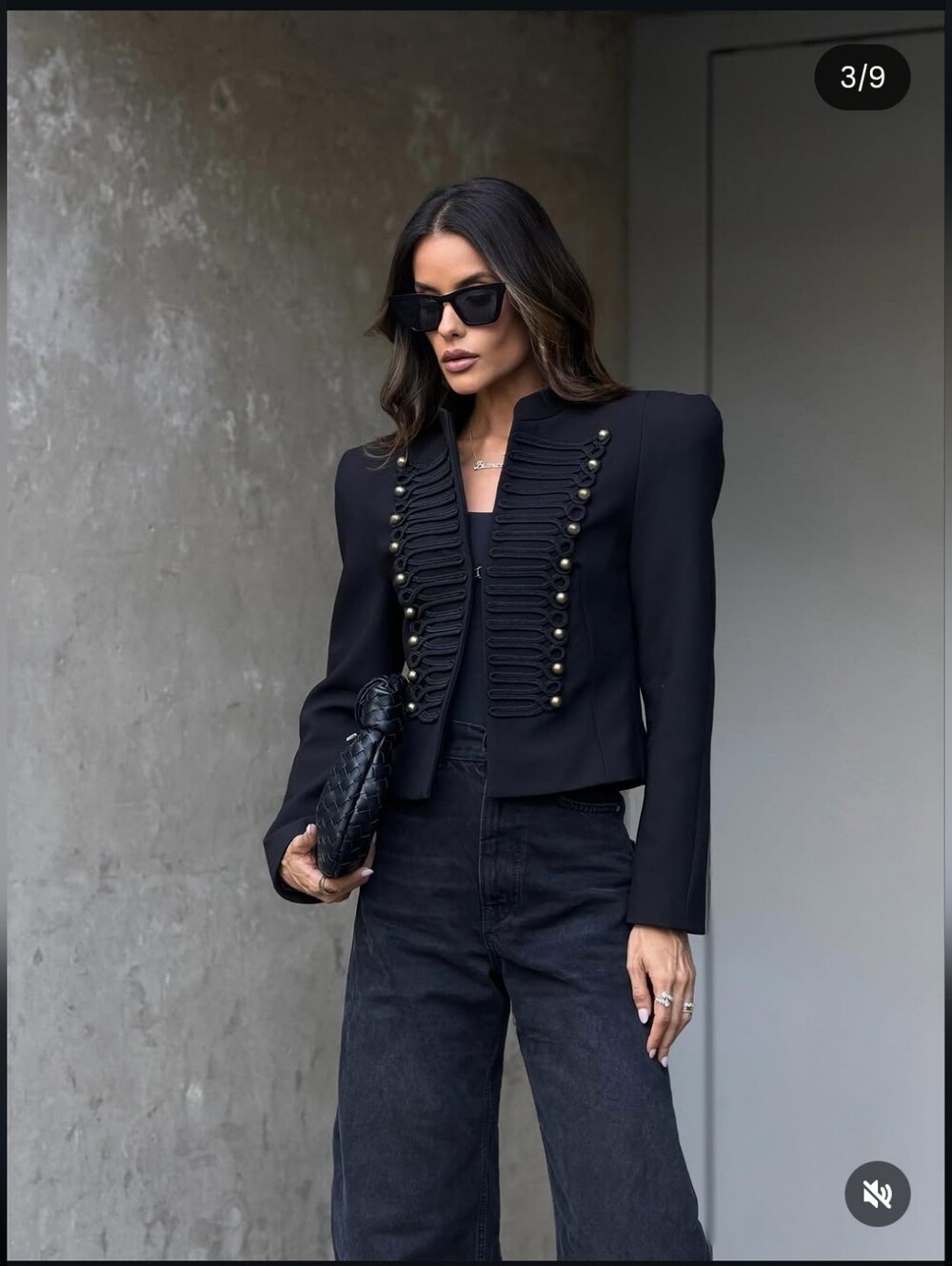 Zara Fitted Blazer With Shoulder Pads